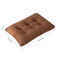 thumbnail image 3 of Solid-colored Rectangular Chair Cushion with Binding Straps, Thickened Soft Breathable Comfortable Washable Seat Pad, for Home Office Student Dormitory Chair Use, 3 of 9