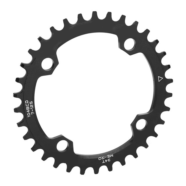 Plateau Rond en Alliage d'Aluminium pour Vélo, avec Design à Dents Larges et Étroites, Sortie de Puissance Équilibrée, Plateau Unique pour Vélos de Montagne