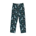 thumbnail image 6 of Uemuo Cute Turtle Pattern Men's Wide Leg Palazzo Lounge Pants with Pockets Light Weight Loose Comfy Casual Pajama Pants-Small, 6 of 9