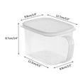 thumbnail image 4 of Household Refrigerator Storage Container with Lid, Food Keeper Box, Plastic Material, Transparent Design, Fresh Keeping Seal, for Kitchen Pantry Organization, Cereal Grain Storage, White, by FAJHHA, 4 of 7