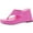 Pink, variant on Womens Pink Punch 1" Platform Logo Hardware Padded Moira Square Toe Wedge Slip On Heeled Thong Sandals 6 M