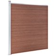 thumbnail image 6 of vidaXL WPC Fence Set 10 Square + 1 Slanted 720.5"x73.2" Brown, 6 of 12