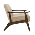 thumbnail image 3 of Lexicon Carlson Velvet Upholstered Accent Chair in Light Brown, 3 of 6