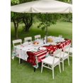 thumbnail image 3 of Outdoor Tablecloth with Umbrella Hole and Zipper, Valentine's Day Rectangle Table Cloth 52x70 Inch Waterproof Tablecloth, Red Love Heart Eucalyptus Floral Grey Wood Picnic Table Cover for Patio, 3 of 7