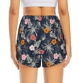 thumbnail image 2 of Lsque Hawaiian Style Printed Women's Running Shorts with Liner Pockets,Elastic Quick Dry Workout Athletic Gym Yoga Shorts,Womens High Waist Shorts-XX-Large, 2 of 9