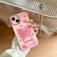 thumbnail image 2 of Case for iPhone 15 Pro,Cute 3D Kawaii Phone Cases Funny Butter Bear Angel Cartoon Cover with Keychain Soft Silicone Gel Drop Protection Case Women Girls for iPhone 15 Pro, 2 of 7