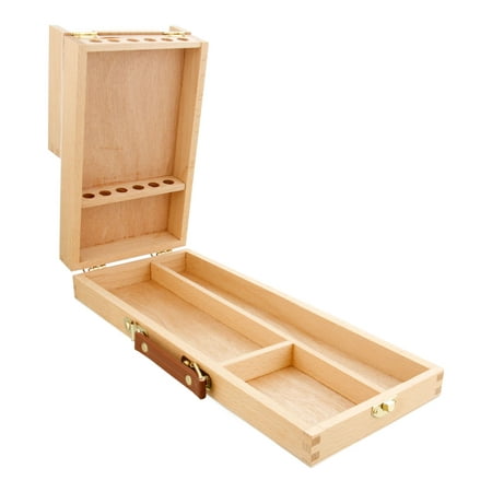 US Art Supply Wooden Flip Opening Artist Brush & Tool Box Drawing (Best Brush For Painting Cabinets)