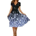 thumbnail image 1 of Ketyyh-chn99 Robes Maxi pour Femmes Grande Taille Mini Robe Robe de Soirée Robe T-shirt Décontractée Manches Longues Robe de Plage Boho Violette,TG, 1 of 5