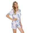 thumbnail image 3 of MintLimit Women Stain Pajamas Set Button Down Ladies Pajama Pjs Floral Sleepwear Lady Nightwear Soft Lounge Sets, 3 of 4
