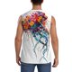 thumbnail image 4 of Balery Colorful Floral Jellyfish Camisetas sin mangas para hombre, absorbe la humedad y protege contra el mal olor.-Small, 4 of 7