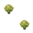 thumbnail image 4 of Bewildely Exquisita decoración de alcachofa artificial hecha a mano, segura, no tóxica, duradera, sin riego, verde artificial grande Verde 2piezas, 4 of 6