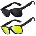 thumbnail image 1 of LINVO Gafas de sol polarizadas para hombres Gafas de sol de conducción Sombras Diseño de estilo retro de los años 80 Cuadrado, 1 of 1