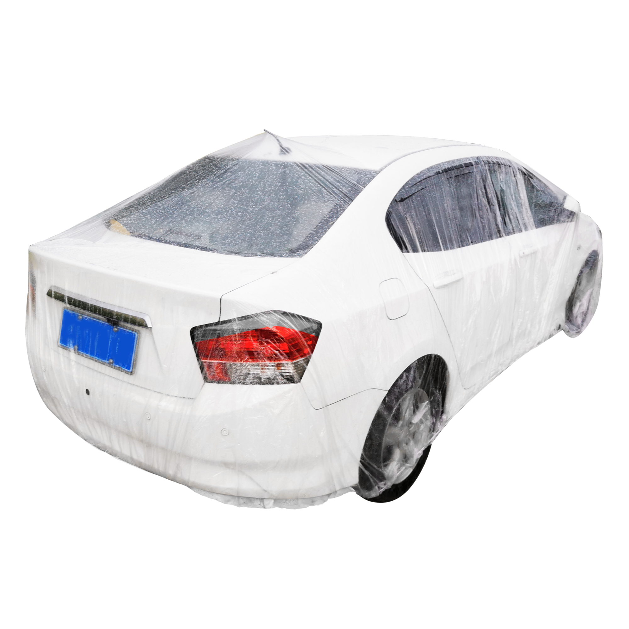 Plastic Car Cover All Weather Outdoor Shield Rain Snow Hail Dust