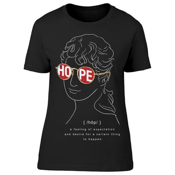 Antique Statue Hope Sunglasses  T-Shirt Women -Image by Shutterstock, Female Large