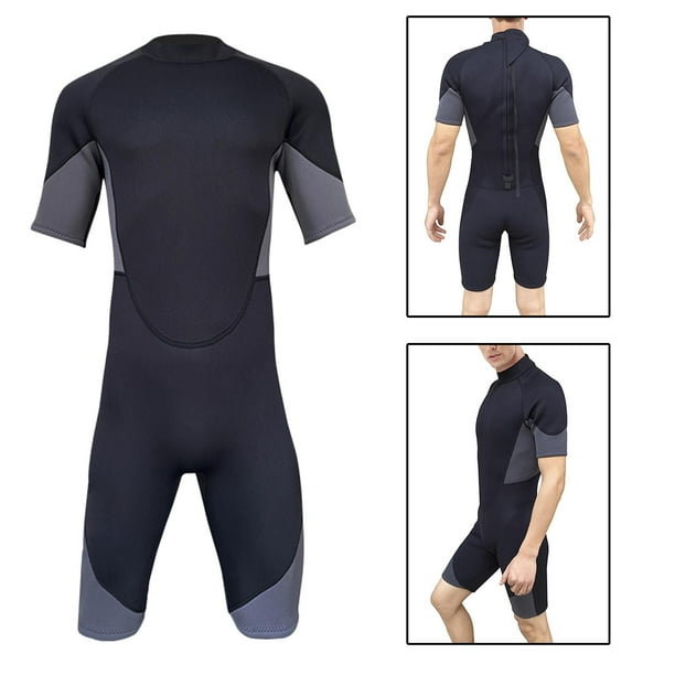 Mujeres Trajes de Buceo para Hombre Traje de Bano de Una Pieza Traje Humedo Manga Corta Surf Calido Neopreno Proteccion para Snorkel Navegacion Pes XL de 3 mm Soledad trajes de