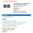 thumbnail image 2 of Front Brake Pad Set - Compatible with 2020 - 2025 Hyundai Palisade 2021 2022 2023 2024, 2 of 2