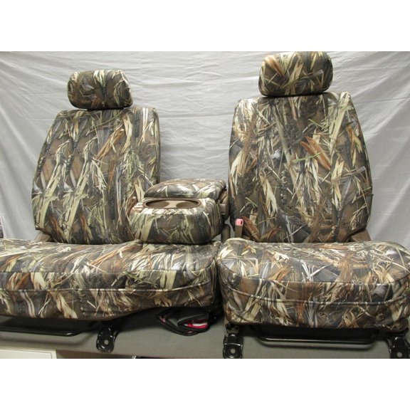 T787 2000-2004 Toyota Tundra 40/60 Split Seat With Adjustable Headrest and Center Console in XD3C Camouflage Endura