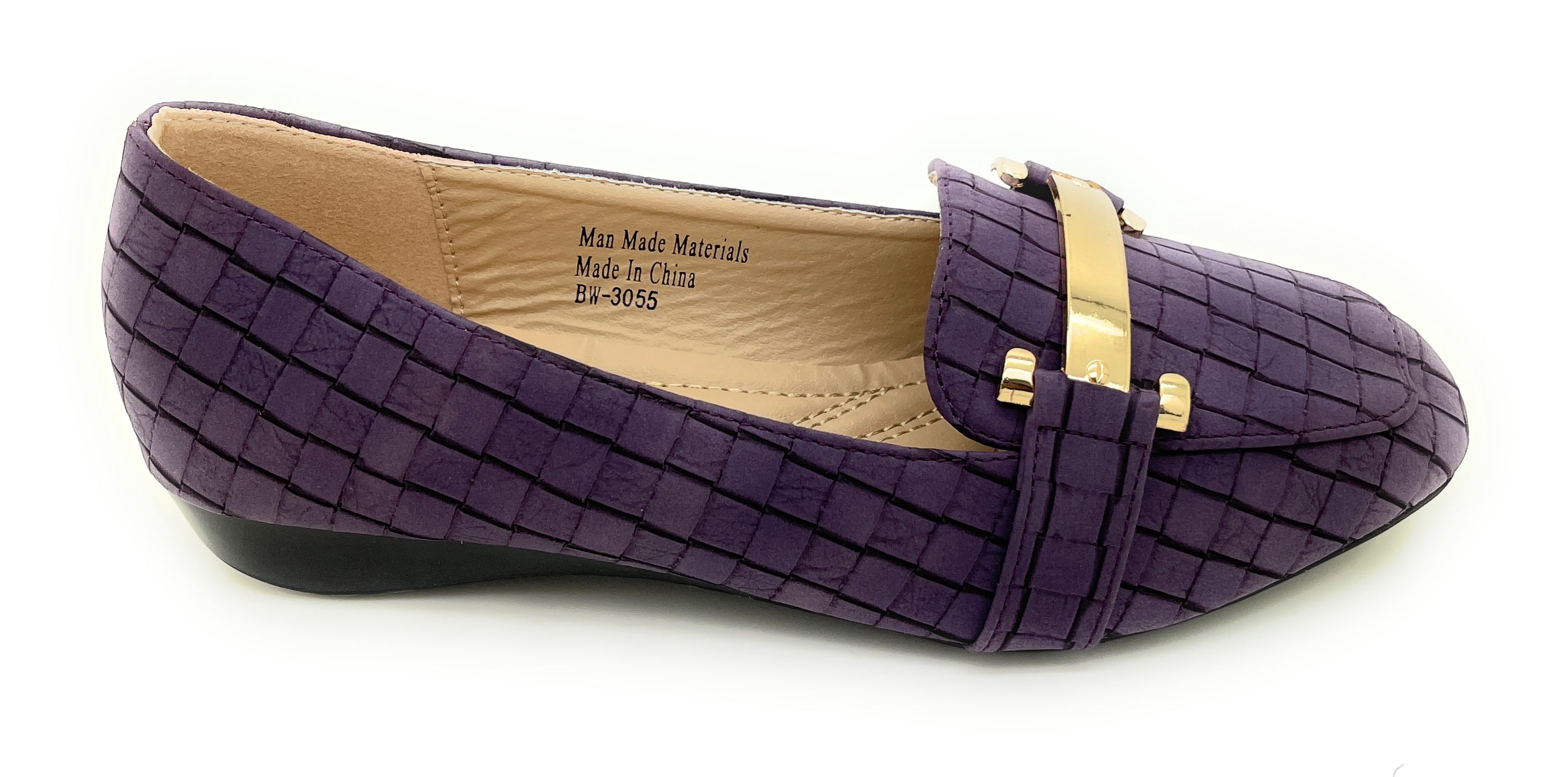 Gold Buckle Wedge Flat