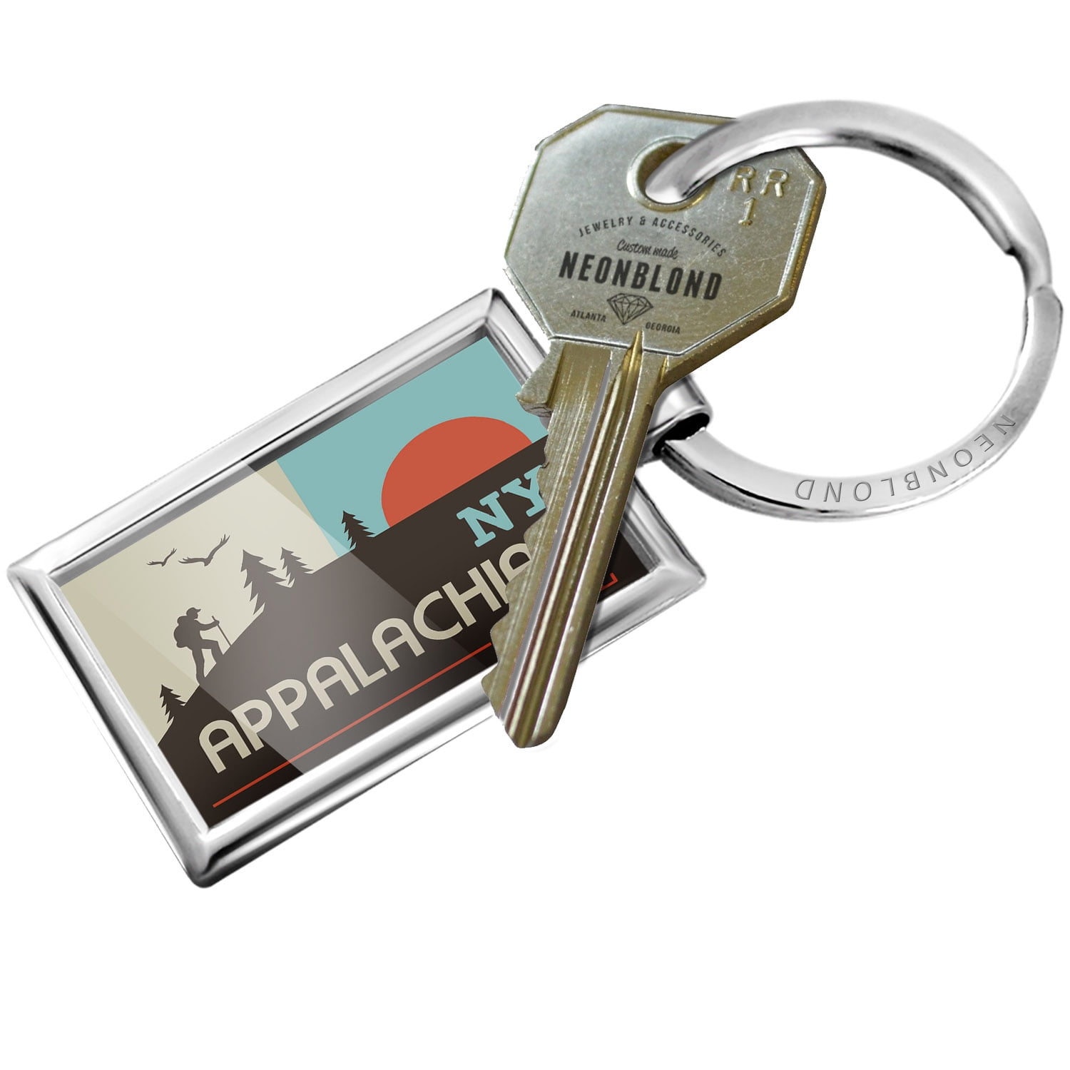 Mountain Keychain Hiking Keychain Hiker Gift | Handmade Keychain Hiking Lover Gifts Appalachian Trail Keychain 