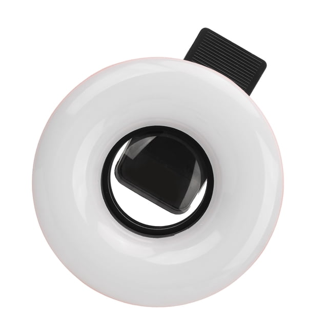 Clip On Light, 15X Zoom Lens With 3000K To 6500K 5 Adjustable Brightness Rechargeable Selfie Fill Light With Retaining Clip On, Video Conference Light For Phone, Laptop, Zoom
