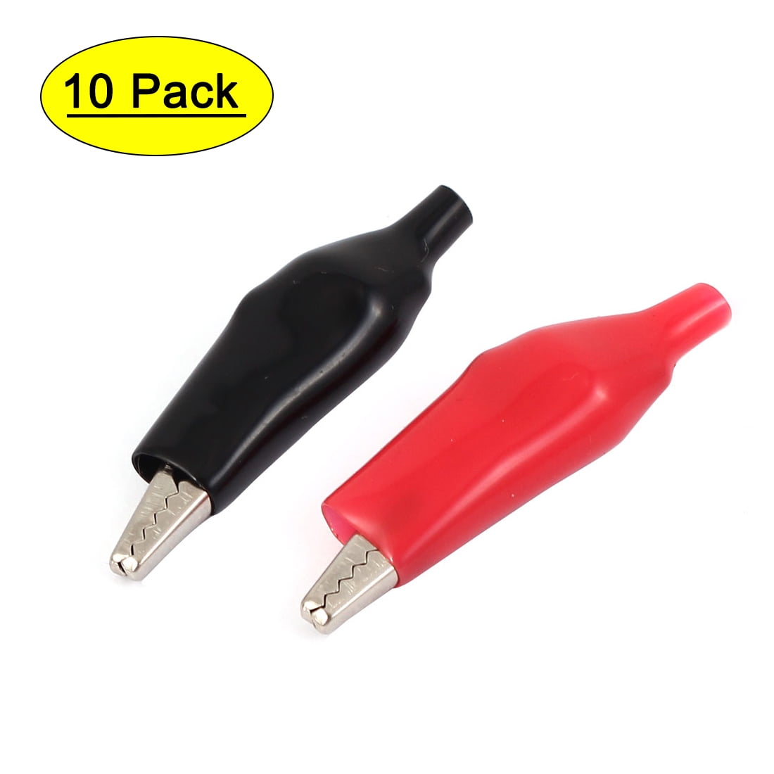 2 sets of 10 ea INSULATED ALLIGATOR CLIP SET electrical charging leads RED BLACK 