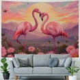thumbnail image 4 of JRXY Flamingo Pattern Tapestry - High-Quality Short Plush, Soft and Lightweight Painting, 4 of 6