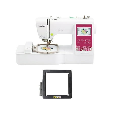 Brother Elite PE545 3.7-Inch Computerized LCD Touch Display Embroidery Machine Bundle with Magnetic Hoop (2 Items)