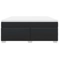 thumbnail image 2 of vidaXL Box Spring Bed with Mattress Black King Faux Leather, 2 of 5