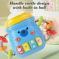 thumbnail image 4 of Sensory Soothing Bottle Rattle with Light and Music Teether Toy Calming Play for Babies Early Learning Developmental Toy Gift(Blue), 4 of 7