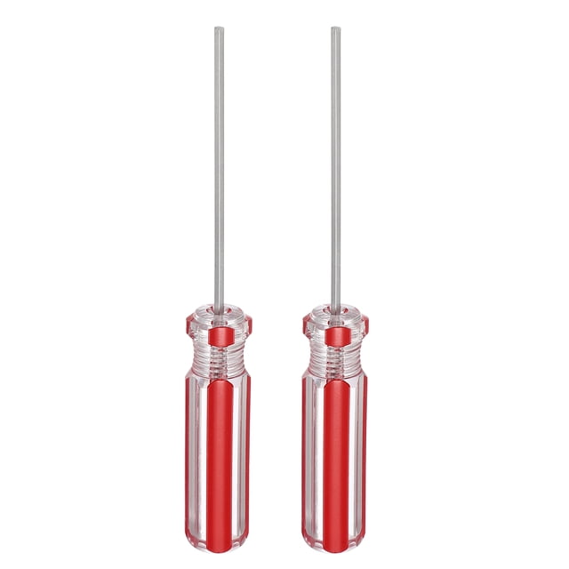 Uxcell 2PCS Destornillador Hexagonal Plano 2.0mm x 60mm con Punta Magnética para Puertas, Gabinetes, Computadoras y Juguetes
