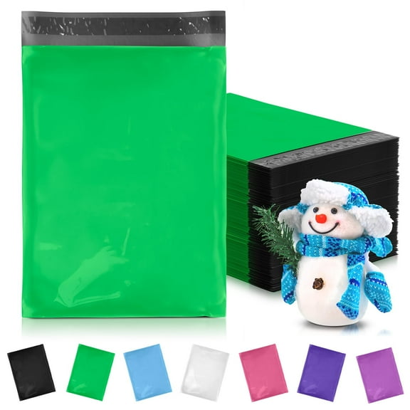 Green Poly Mailers, 2 Mil Waterproof Self Seal, 500 Count, 14.5 x 19 in