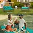 thumbnail image 4 of Outdoor swing cushions bench cushion, Waterproof Porch swing replacement cushions for outdoor furniture, 4" thick Bench Cushion for Backyard, Patio, Lawn（Lake blue 40×71in）, 4 of 6