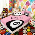 thumbnail image 5 of Erosebridal Leopard 8 Ball Lucky Twin Sheet Sets, Sport Bedding for Girls and Boys, 3 Pieces, 1 Flat Sheet, 1 Fitted Sheet and 1 Pillowcase, 5 of 6