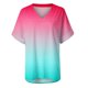 thumbnail image 4 of Camisetas con Cuello en V Mujeres Camiseta Suelta de Manga Corta con Cuello en V, Cómoda Camiseta Diaria, 4 of 4