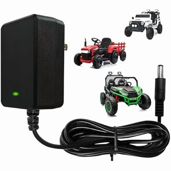 WNiMa3 24V Charger for Ride On Toys, 24V Battery Charger with Charging Indicator Light for Ride On Car, Wrangler SUV, Dynacraft Toy Car, Kid Trax, Jeep ATV, 800mA Supply Power Adapter