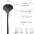 thumbnail image 6 of Tovolo Flex Core Small Silicone Ladle Charcoal Gray Heat Safe Silicone Soup Ladle BPA Free, Dishwasher Safe Small Kitchen Ladle with Precision Pour Lip for Serving Sauces Soups Gravies, 6 of 6