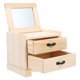 thumbnail image 1 of GOOHOCHY 1 joyero de madera, organizador ligero de arcilla de nieve, joyero de madera, contenedor de almacenamiento (color madera)., 1 of 8