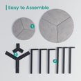 thumbnail image 6 of Coffee Table Nesting Grey Set of 2, Round Coffee Table 23.6", Side Tables for Living Room Bedroom Balcony Yard, 6 of 7