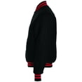 thumbnail image 4 of Holloway 224183.U32.XL Adult Varsity Jacket, Black & Scarlet - Extra Large, 4 of 4