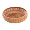 thumbnail image 1 of Cesta de almacenamiento de ratán de imitación, cesta de pan, contenedor de almacenamiento de decoración del hogar, para bocadillos, pan, encimera de 30 cm x 7 cm, 1 of 8