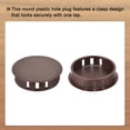 thumbnail image 4 of Uxcell 32Pcs Plastic Hole Plugs, Flush Type Panel Hole Plugs Insert End Caps for Locking Hole Furniture Cabinet 38mm Brown, 4 of 6