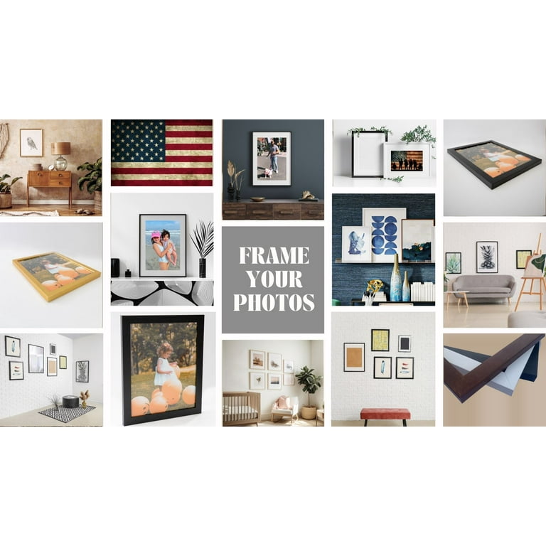 Modern Black Wood 13x18 Picture Frame – Wall 13 x 18 Poster Frame