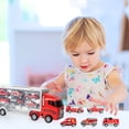 thumbnail image 3 of Contenedor De Almacenamiento Camión Bomberos Ingeniería Camión Vehículo Aleación Tire Hacia Atrás Coche De Juguete Para Niños Regalo De Navidad Moyic HA039082-00, 3 of 6