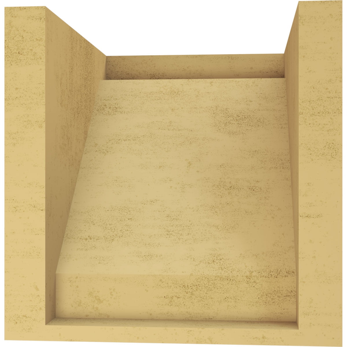 8"W x 8"D x 8"H Wide Burlington Rough Cedar Woodgrain TimberThane Corbel, Primed Tan