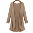 thumbnail image 1 of Avamo Ladies Coat Open Front Top Solid Color Outwear Loose Jacket Spring Cardigan Khaki 5XL, 1 of 4