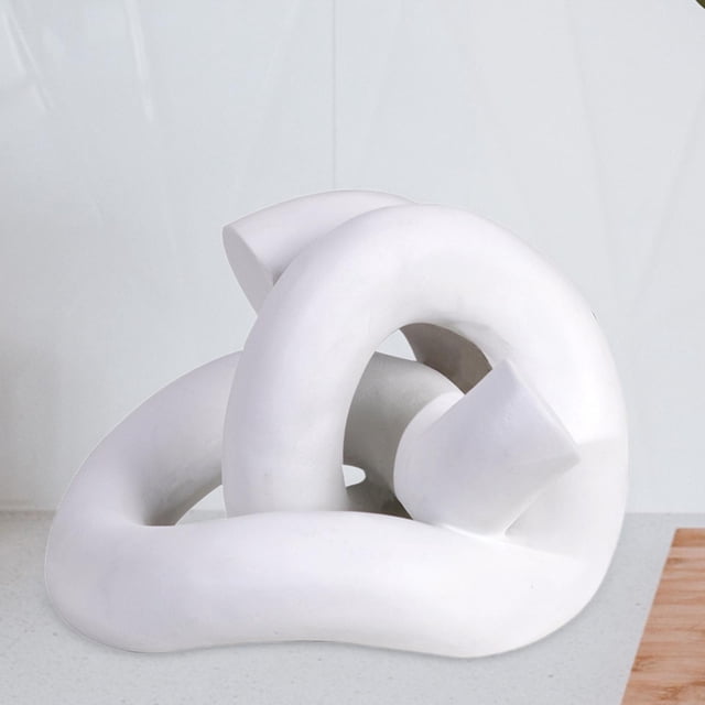 Escultura de nudo, decoración de escritorio, figura decorativa estética moderna, estatua abstracta para entrada, estante, dormitorio, decoración del