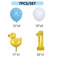thumbnail image 4 of Juego de 7 mini globos de aluminio con forma de pato de 32 pulgadas, globos dorados con números para fiestas de cumpleaños infantiles, suministros de decoración para baby shower, 4 of 5