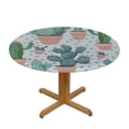 thumbnail image 3 of Orinice Cactus Polka Dot Round Table Cover Stain Resistant Washable Indoor Outdoor Tablecloth Kitchen Dining Wedding Parties 100% Polyester Fiber 38-42, 3 of 8