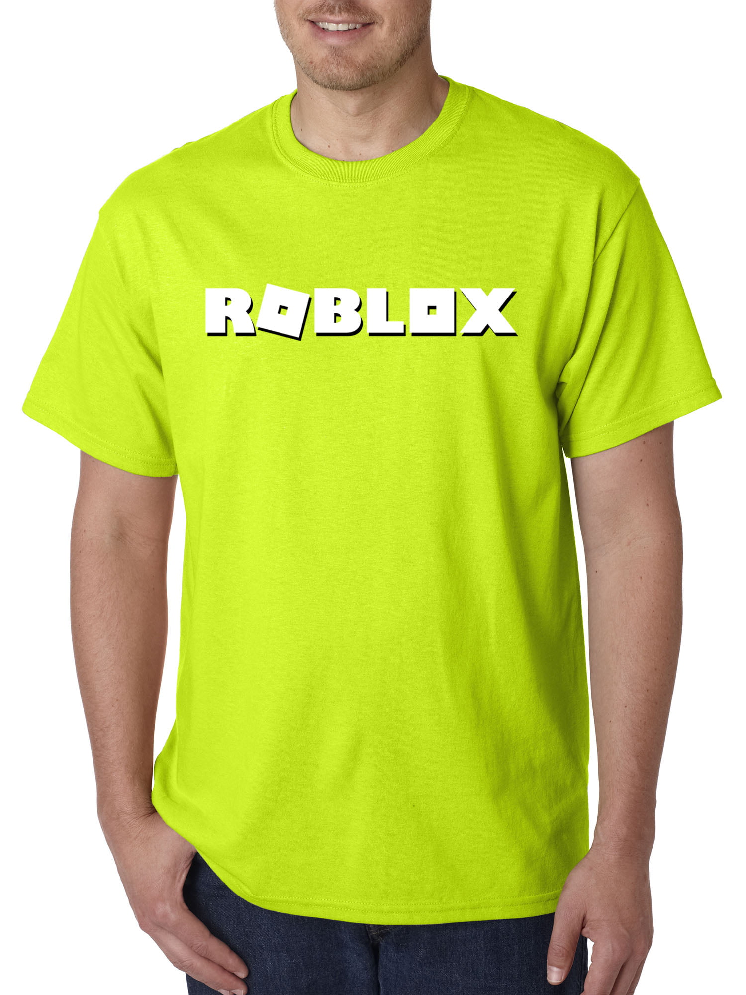 Trendy Usa Trendy Usa 923 Unisex T Shirt Roblox Logo Game Accent Large Safety Green Walmart Com - roblox t shirts logo images roblox game