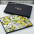 thumbnail image 5 of Cala Home "Lemon Watercolor" Premium Decorative Hardboard Cork Back Tabletop Placemats 4 Pack, 5 of 6